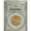 Image 3 : 1913-S $10 MS63 PCGS. Fully lustrous surfaces with dee 