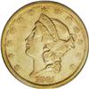 Image 1 : 1861-S $20 Paquet VF30 PCGS. The distinctive Paquet re 