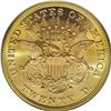 Image 2 : 1871 $20 MS63 PCGS. Booming luster sweeps this sharply 