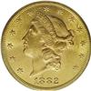 Image 1 : 1882-CC $20 MS62 PCGS. The 1882-CC double eagle was th 