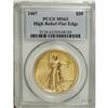 Image 3 : 1907 $20 High Relief, Flat Rim MS63 PCGS. Several time 