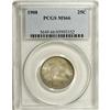Image 3 : 1908 25C MS66 PCGS. The obverse of this satiny, uncomm 