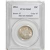 Image 1 : 1914 25C MS65 PCGS. The frosty luster on the reverse o 