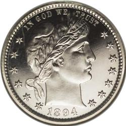 1894 25C PR66 Cameo NGC. A shimmering Premium Gem that 