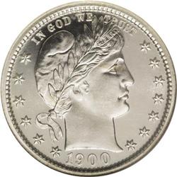 1900 25C PR67 Cameo NGC. The eagle exhibits impressive 