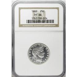 1902 25C PR66 NGC. Deeply reflective beneath thin stee 