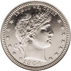 1904 25C PR67 NGC. This Superb Gem proof has fully bri 