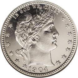 1904 25C PR67 Cameo NGC. This fully brilliant Superb G 