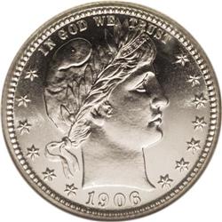 1906 25C PR67 NGC. Unimpeachable striking details are 