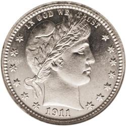 1911 25C PR66 Cameo NGC. A lovely Cameo proof with wis 