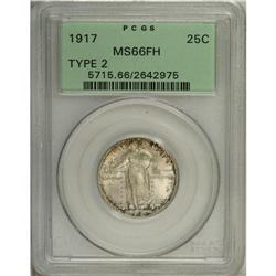 1917 25C Type Two MS66 Full Head PCGS. Boldly defined 