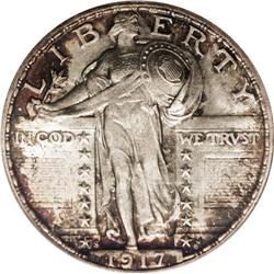 1917-S 25C Type Two MS65 Full Head PCGS. Deep russet-g 