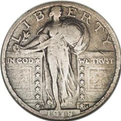 1918/7-S 25C --Cleaned--ANACS. Fine 12 Details. Light a 