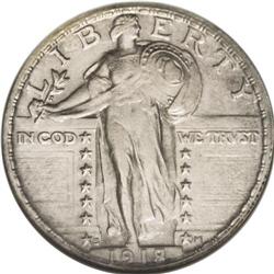 1918/7-S 25C --Cleaned--ANACS. XF40 Details. Minimal we 