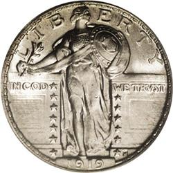 1919 25C MS66 Full Head PCGS. The glistening, brillian 