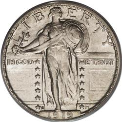 1919-S 25C AU58 Full Head PCGS. Very well struck for a 