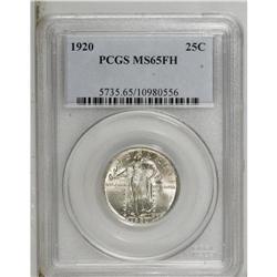 1920 25C MS65 Full Head PCGS. A pretty and practically 
