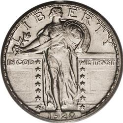 1920-S 25C MS64 Full Head PCGS. Mostly brilliant with 