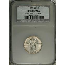 1923-S 25C --Improperly Cleaned--NCS. Unc. Details. A f 
