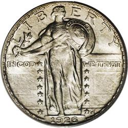 1926 25C MS66 Full Head PCGS. Exuberant luster and raz 