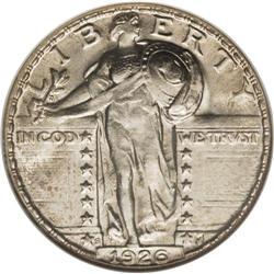 1926-S 25C MS63 Full Head NGC. This appealing example 