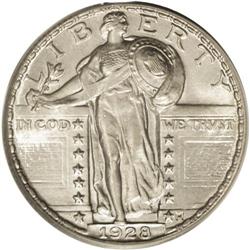 1928 25C MS66 Full Head PCGS. Blazing luster radiates 