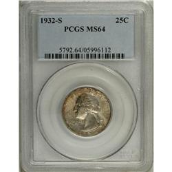 1932-S 25C MS64 PCGS. Silver-gray with patches of russ 
