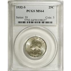 1932-S 25C MS64 PCGS. Choice with pretty luster and sm 