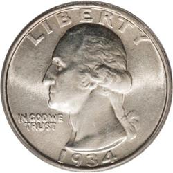 1934 25C Doubled Die Obverse MS64 PCGS. FS-25-1934-101 