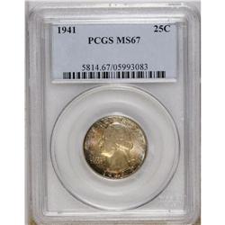 1941 25C MS67 PCGS. Highly lustrous surfaces display l 