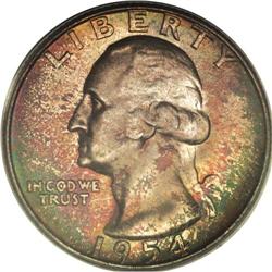 1954-D 25C MS67 PCGS. Far more elusive than its mintag 