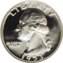 1953 25C PR69 Ultra Cameo NGC. A magnificent represent 