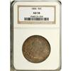 Image 3 : 1806 50C Pointed 6, Stem AU58 NGC. O-118a, R.3. A die 