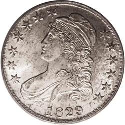 1829/7 50C MS64 PCGS. O-101a, R.1. A lovely near-Gem w 