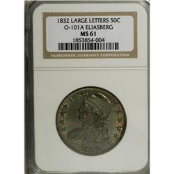 1832 50C Small Letters MS61 NGC. From The Collection o 