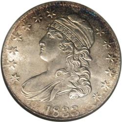 1833 50C MS64 NGC. O-108, R.1. On this variety, the da 