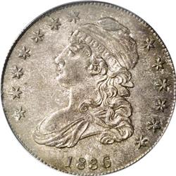 1836 50C Lettered Edge MS63 ICG. O-110, R.1. Both side 