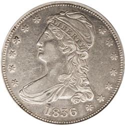 1836 50C Reeded Edge XF40 PCGS. A pleasantly detailed 