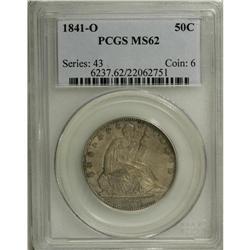1841-O 50C MS62 PCGS. This well struck New Orleans Sea 