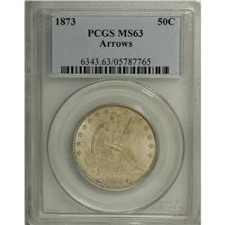1873 50C Arrows MS63 PCGS. Select and luminous with ri 