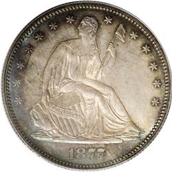 1877-S 50C MS65 PCGS. Type Two Reverse. This is the fi 