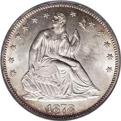 1878-CC 50C --Scratched--NCS. Unc. Details. At first gl 