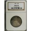 Image 3 : 1891 50C MS65 Prooflike NGC. This crisply struck Gem h 