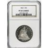Image 3 : 1862 50C PR65 Cameo NGC. The numerals 1862 are delicat 