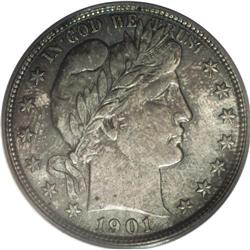 1901 50C MS65 PCGS. Radiant cartwheel luster percolate 