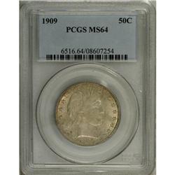 1909 50C MS64 PCGS. Subtly lustrous beneath deep gold- 