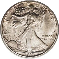 1917-S 50C Obverse MS64 PCGS. One of the most sought-a 