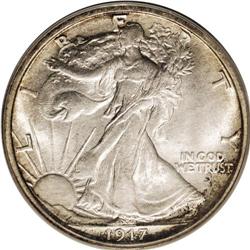 1917-S 50C Reverse MS64 PCGS. Bruce Fox (1993) calls t 