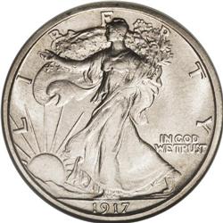 1917-S 50C Reverse MS64 NGC. This conditionally scarce 