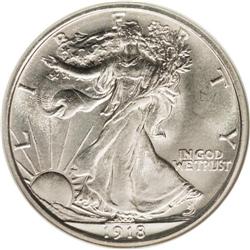 1918-D 50C MS64 NGC. This lustrous and gently toned ne 